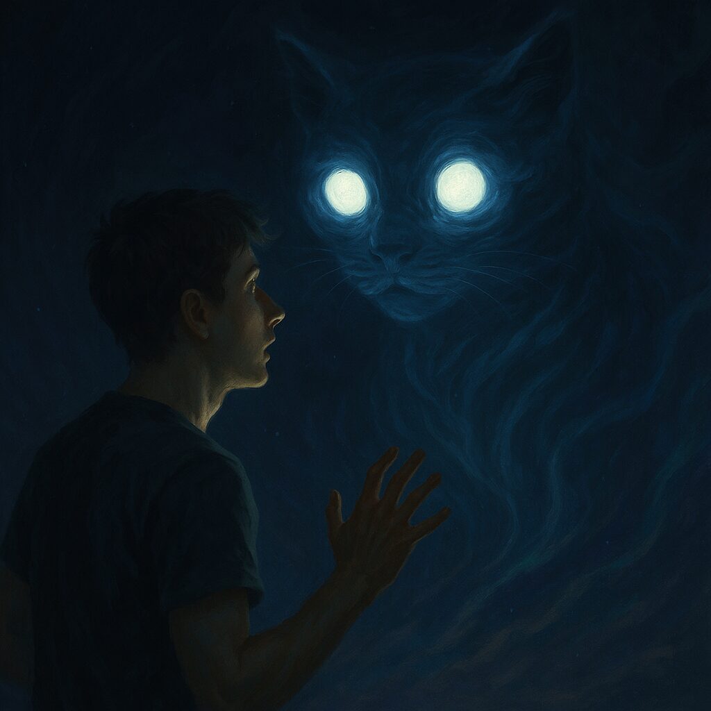 Arthur meeting the Cath Palug in a dream