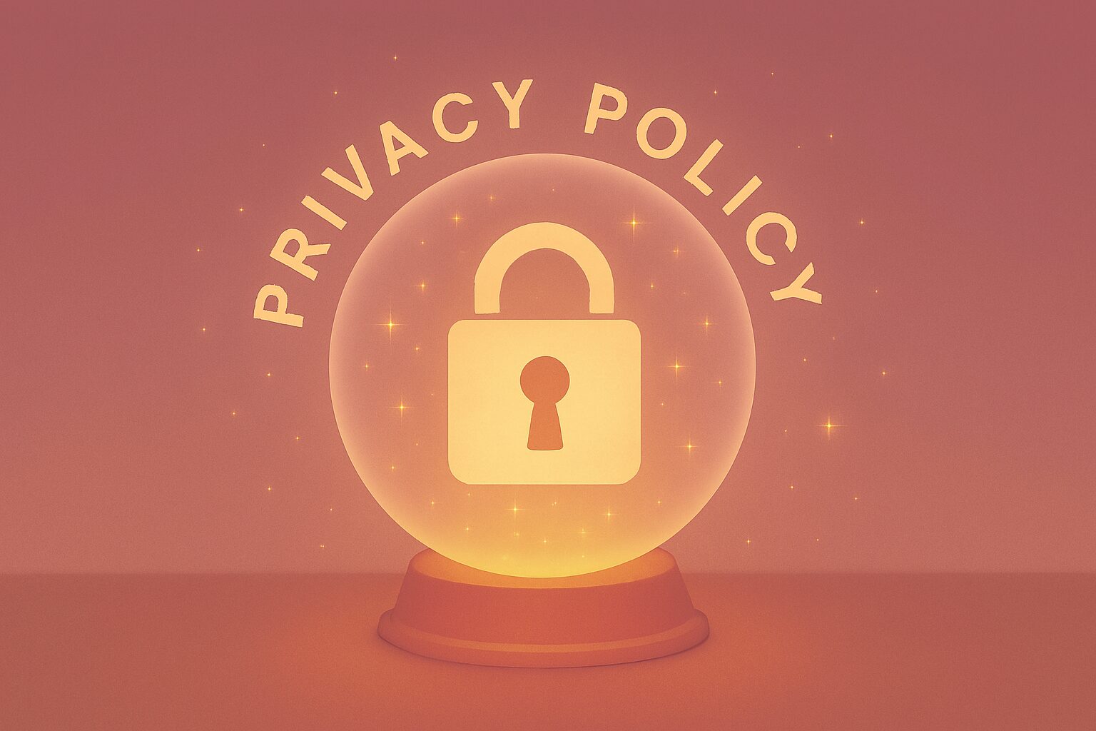 Private policy around globe with lock