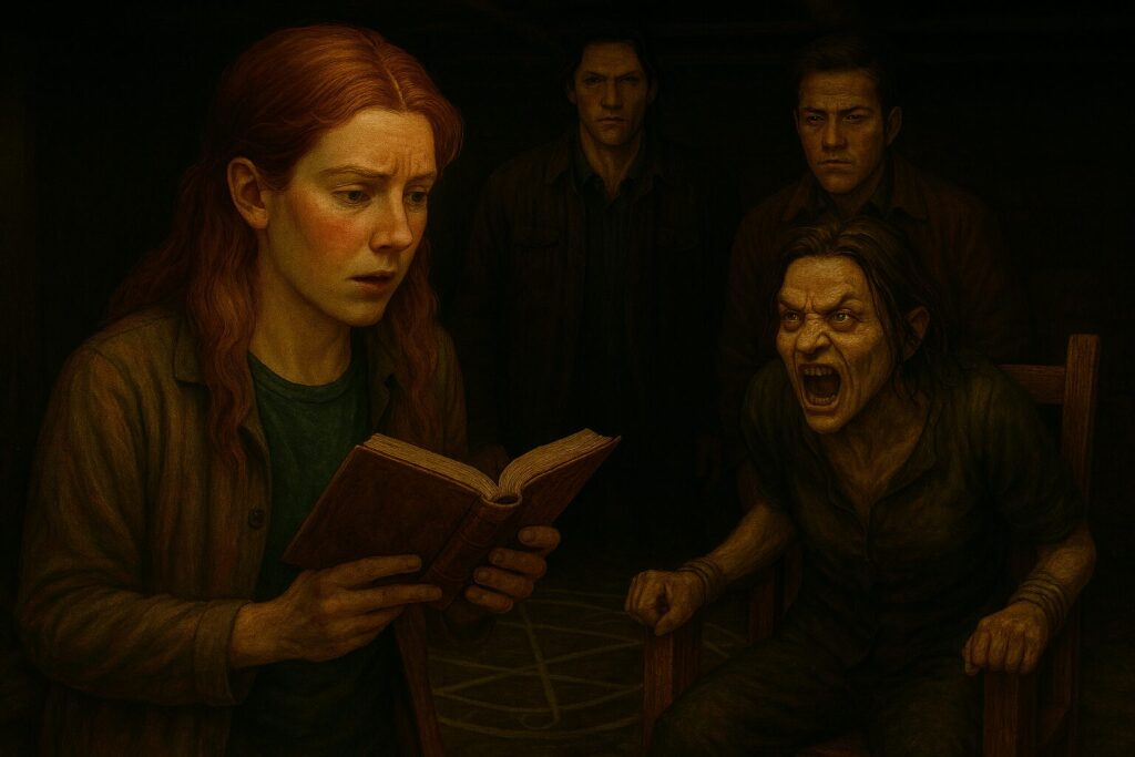 Analina performs and exorcism with Sam and Dean on standby